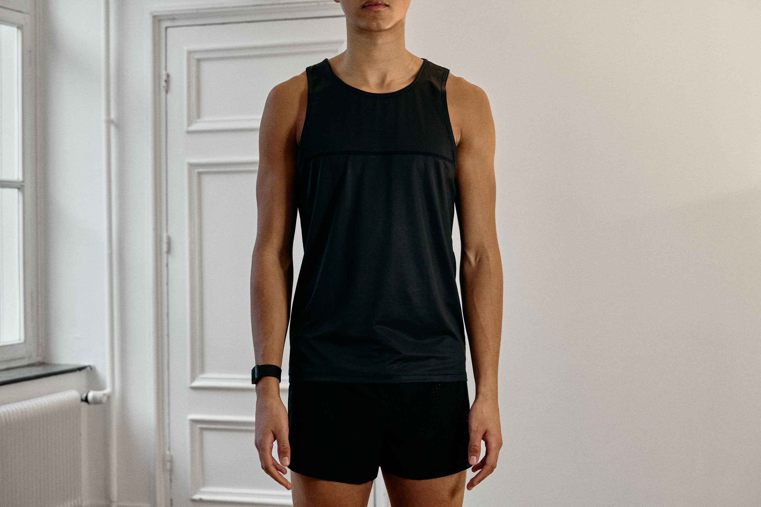 Men's MELBOURNE Race Singlet / Washed Black