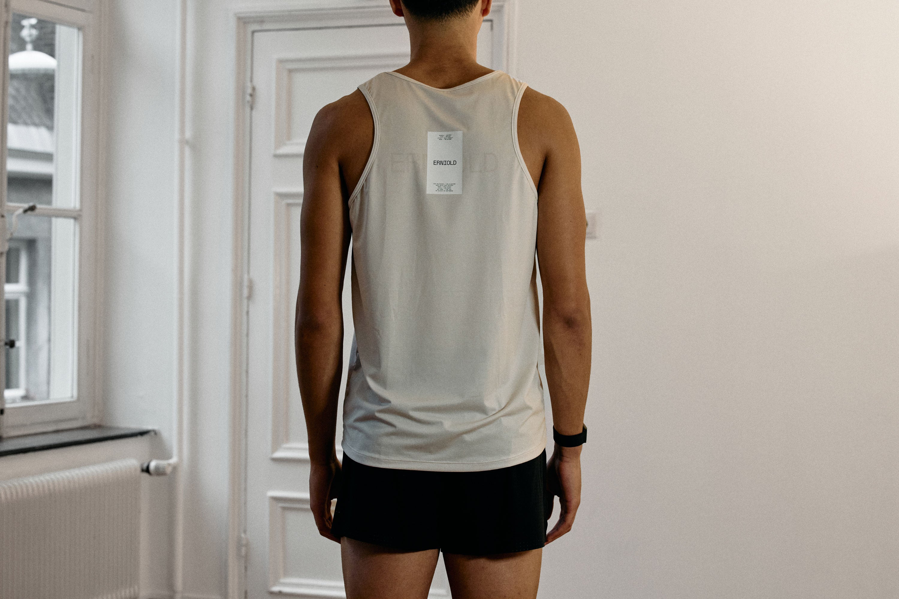 Men's MELBOURNE Race Singlet / Light Beige