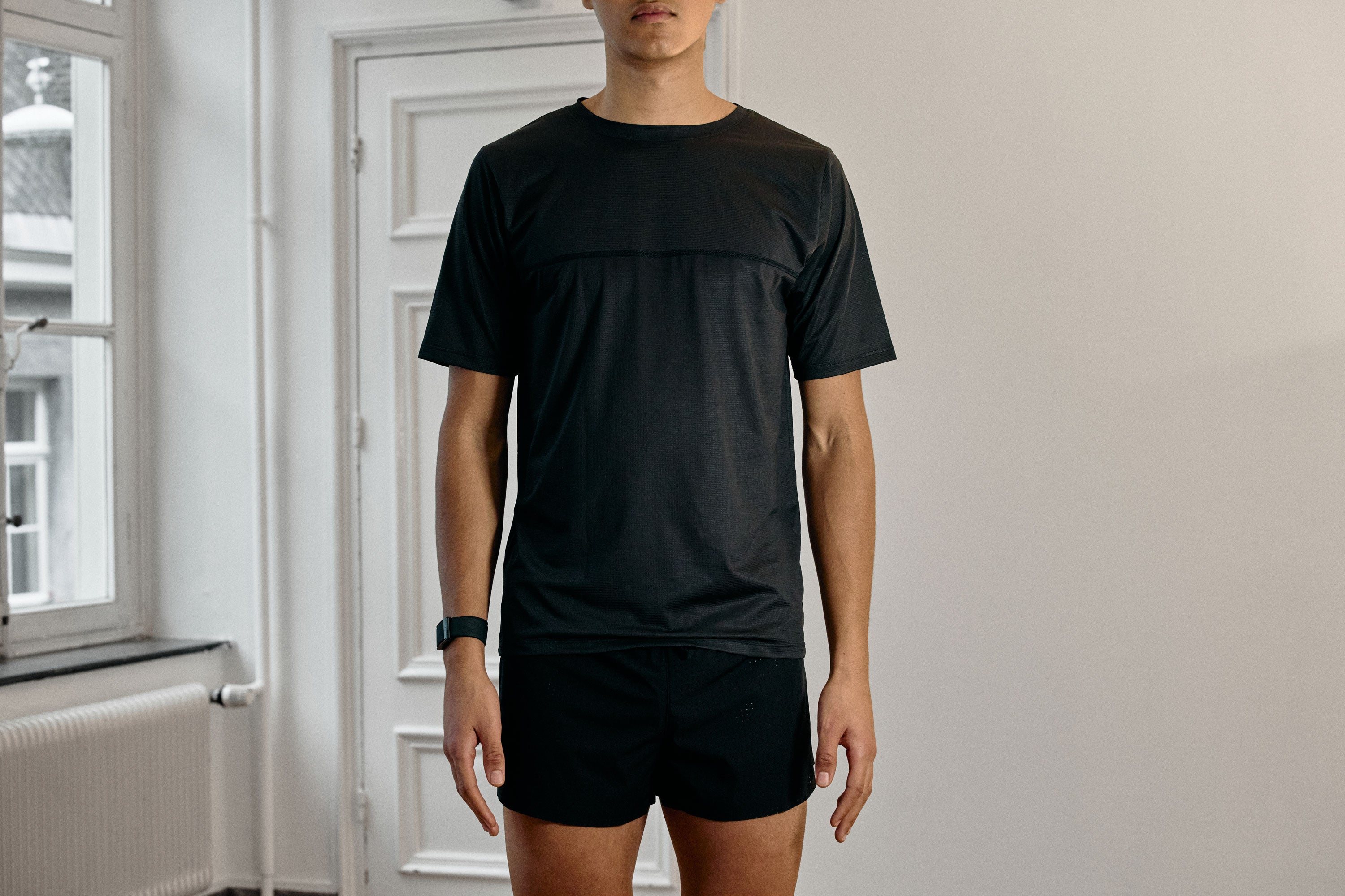 Men's MELBOURNE Run Tee / Washed Black