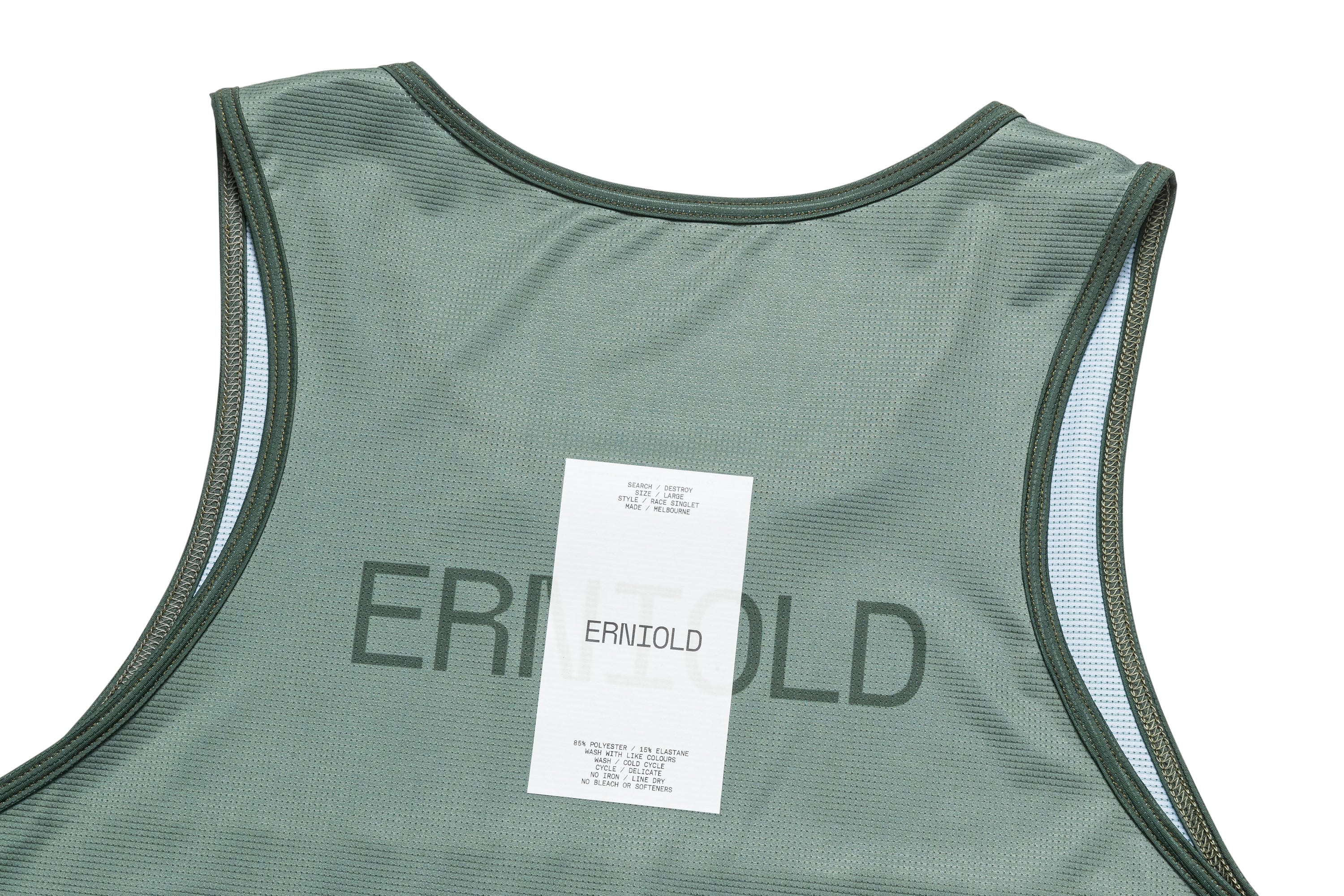Race Singlet / Dark Moss