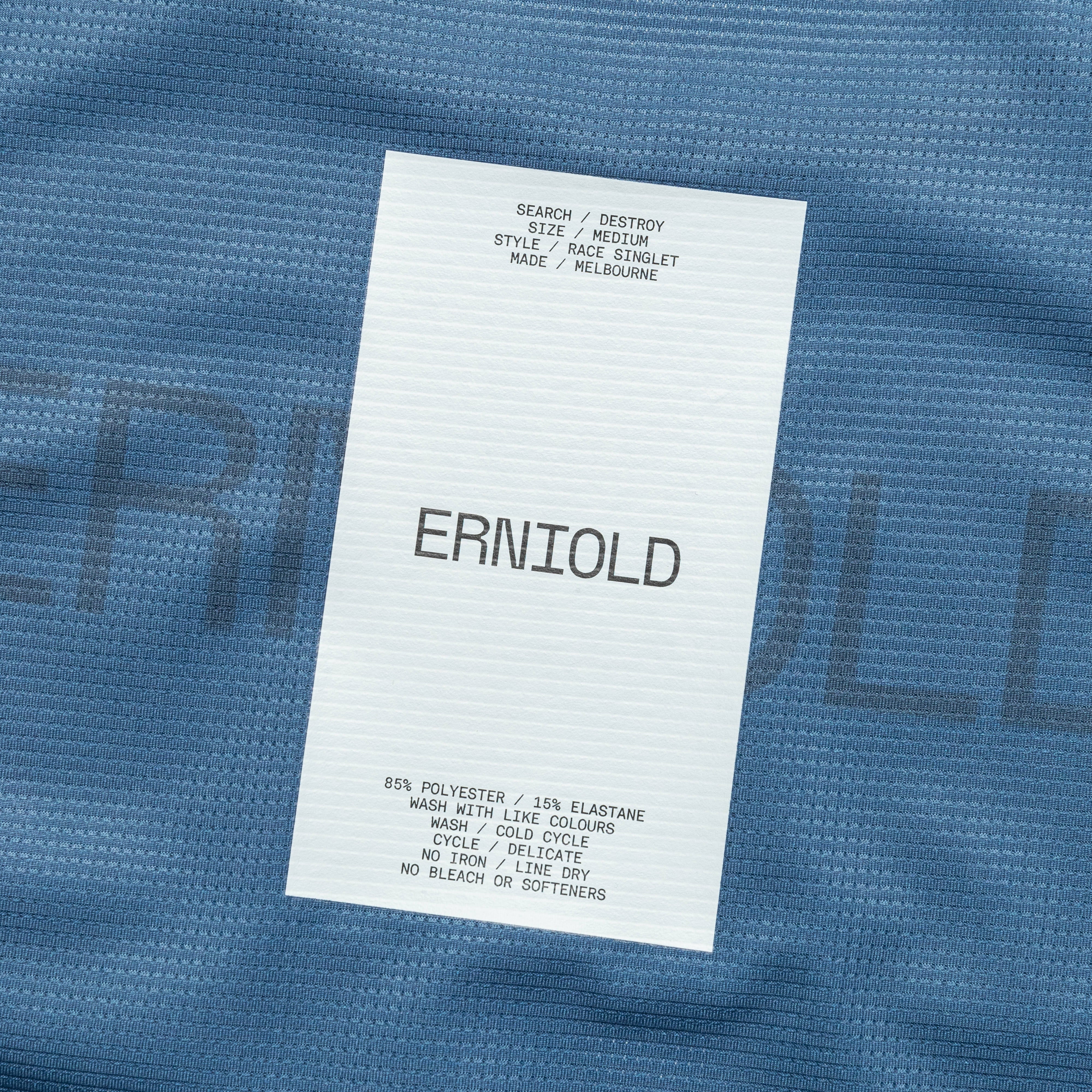 Men's Race Singlet / Blue Steel