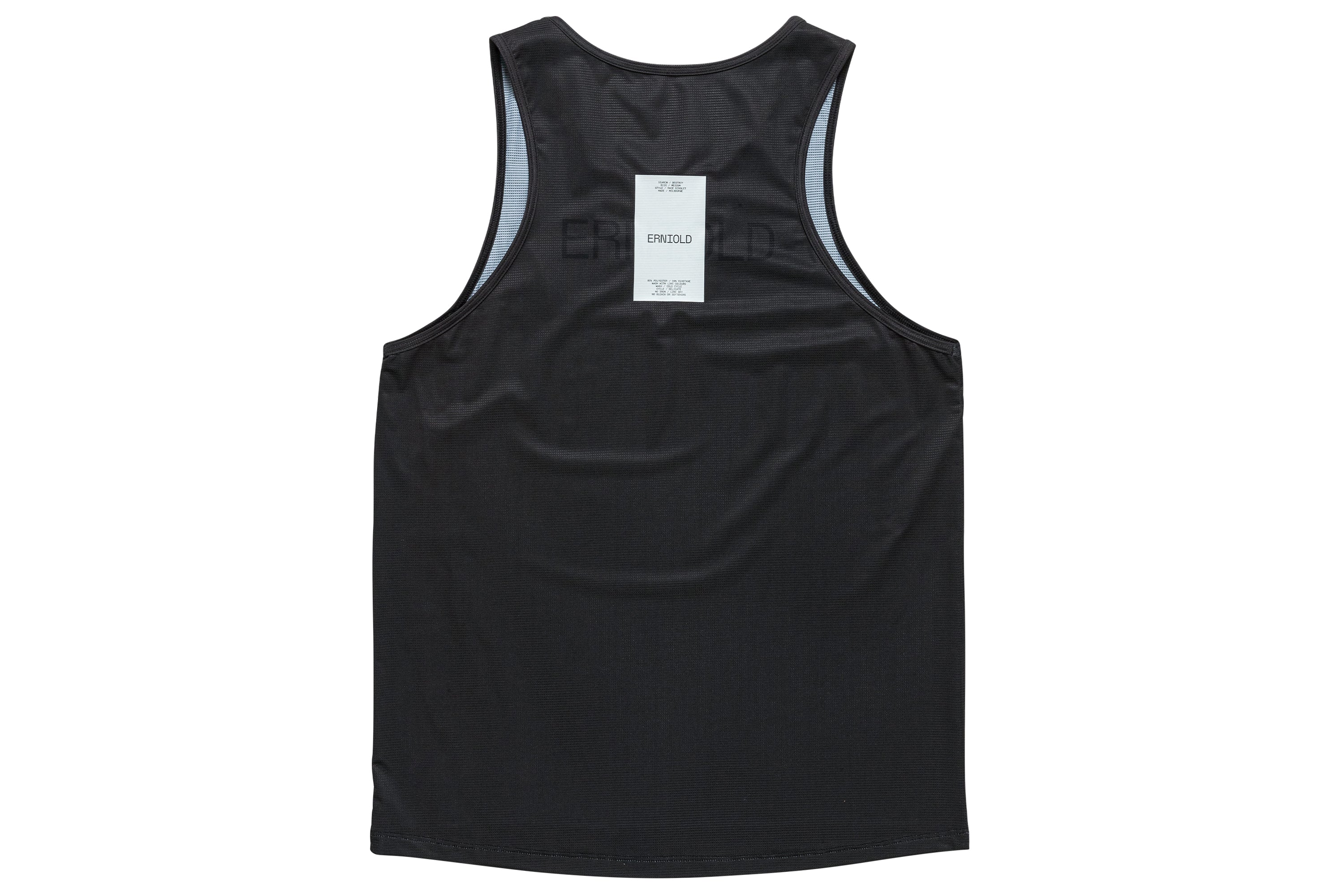 Men's Race Singlet / Washed Black