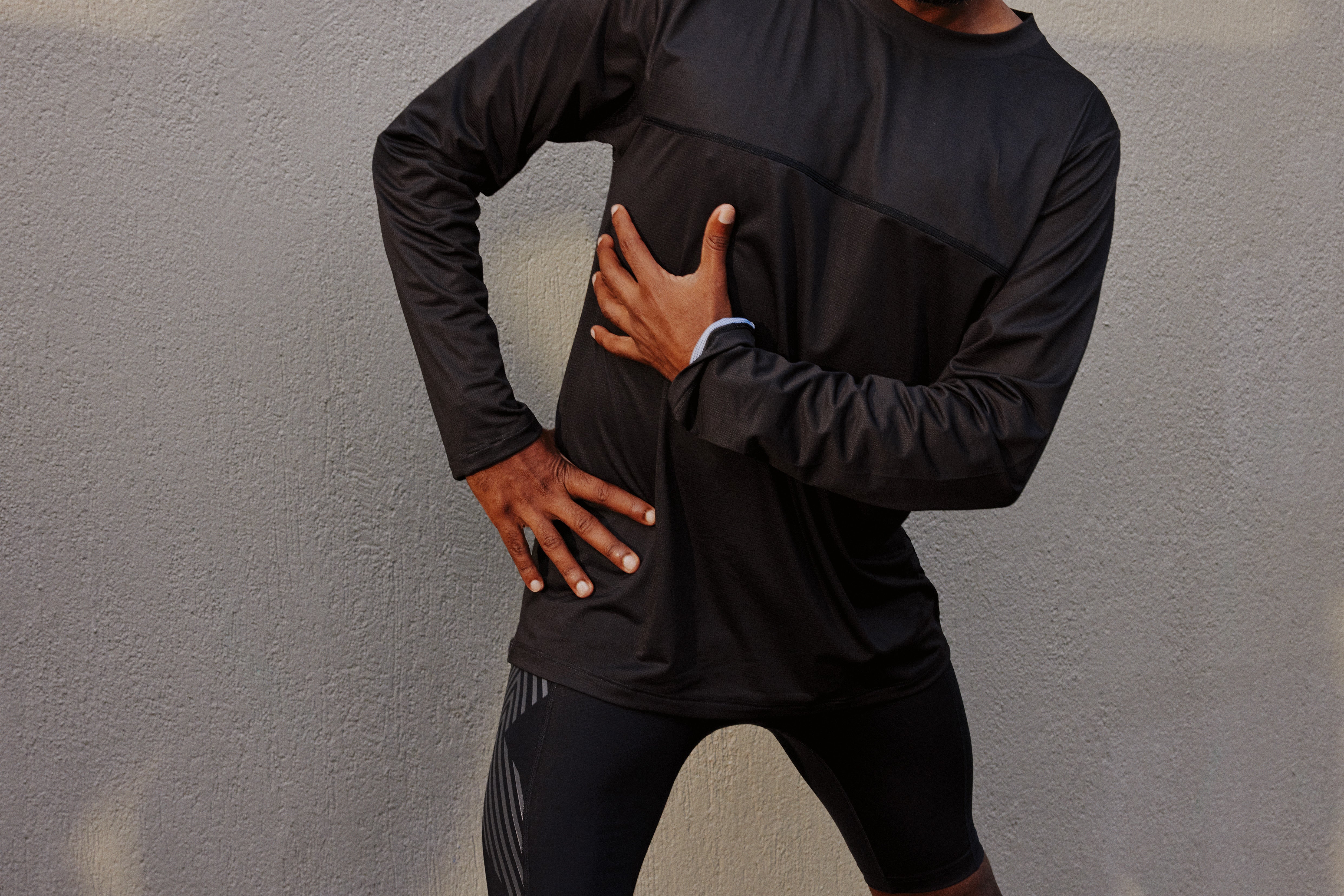 Men's Run Longsleeve / Washed Black