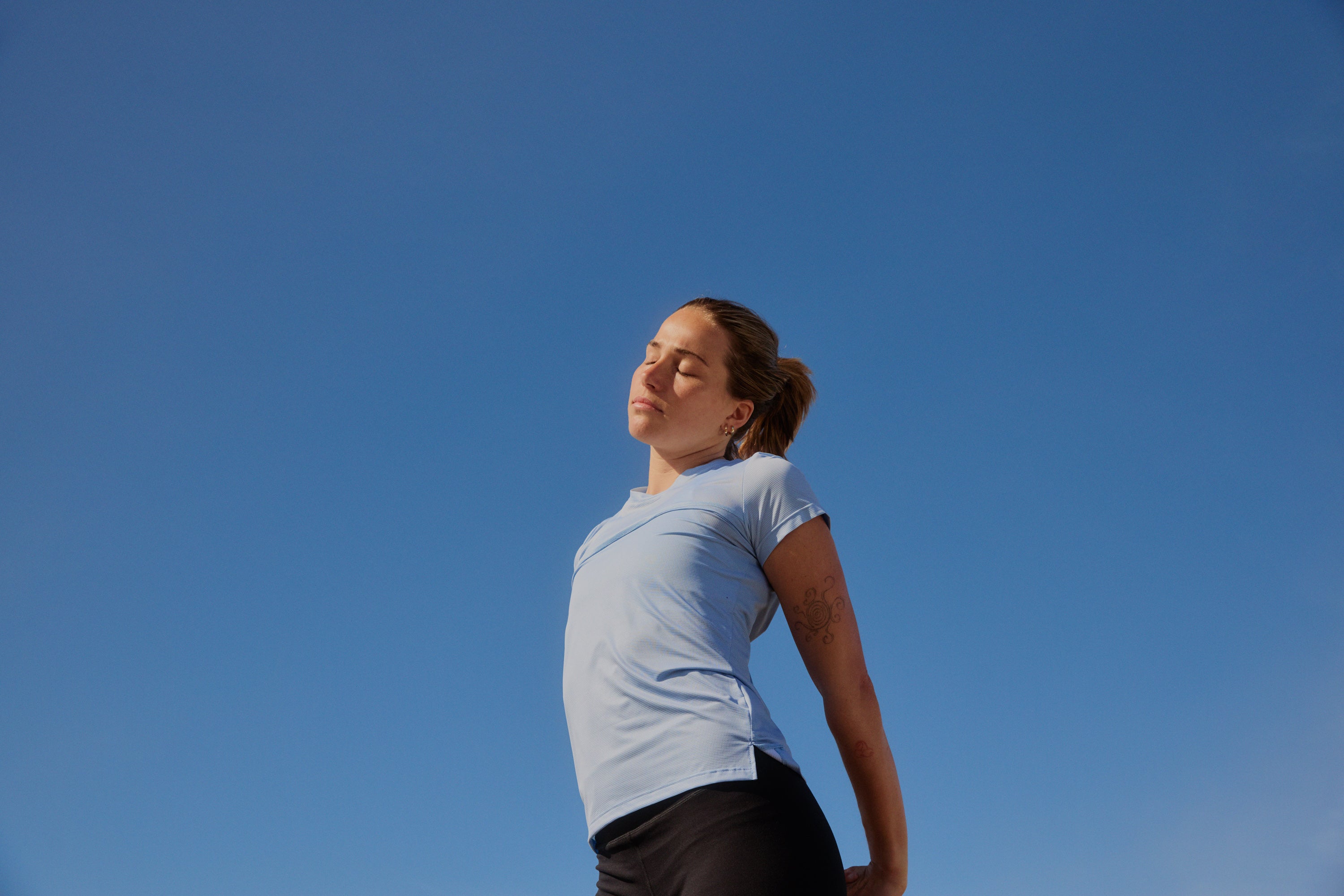 Run Tee / Sky Blue