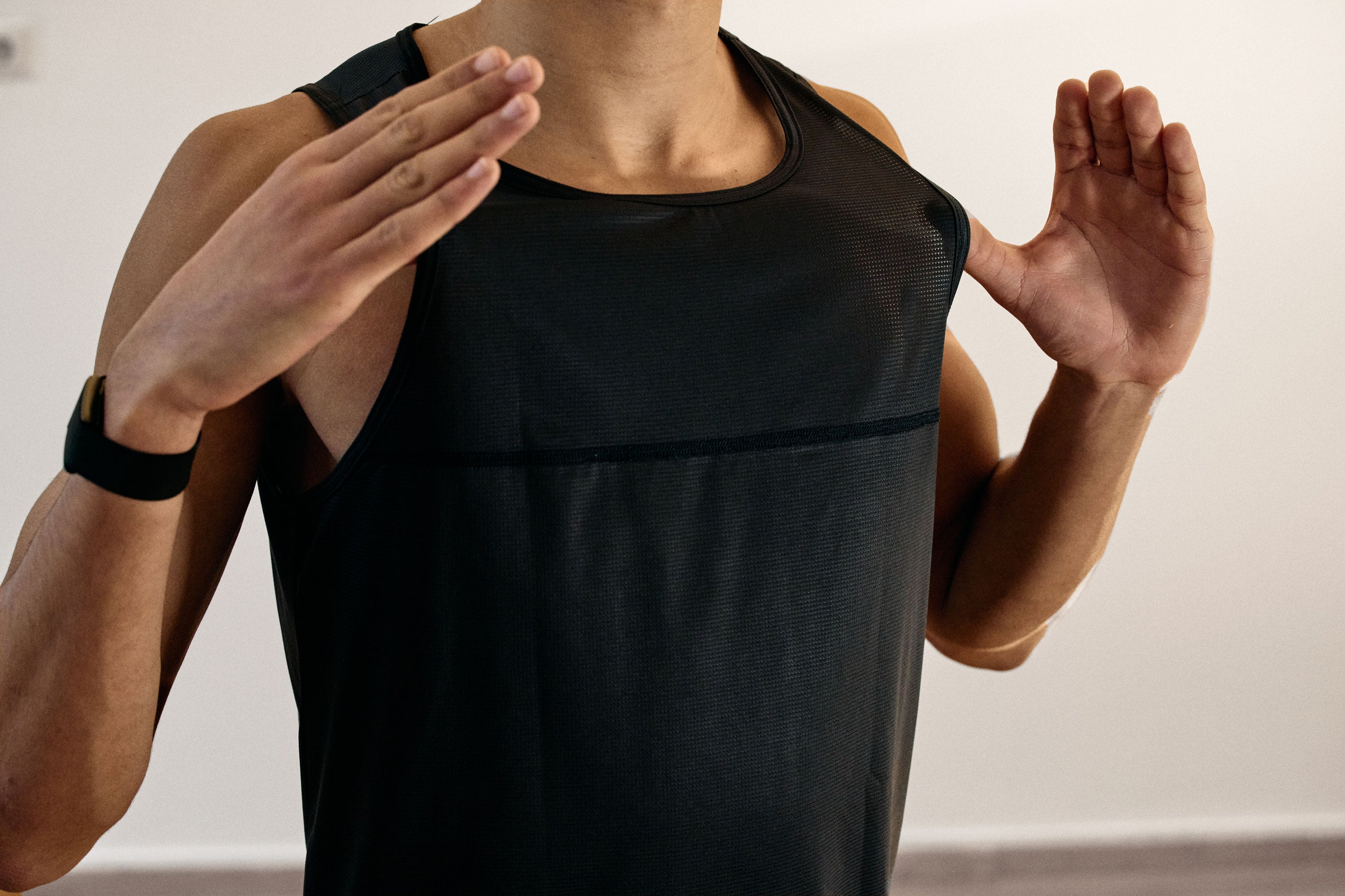 Men's MELBOURNE Race Singlet / Washed Black