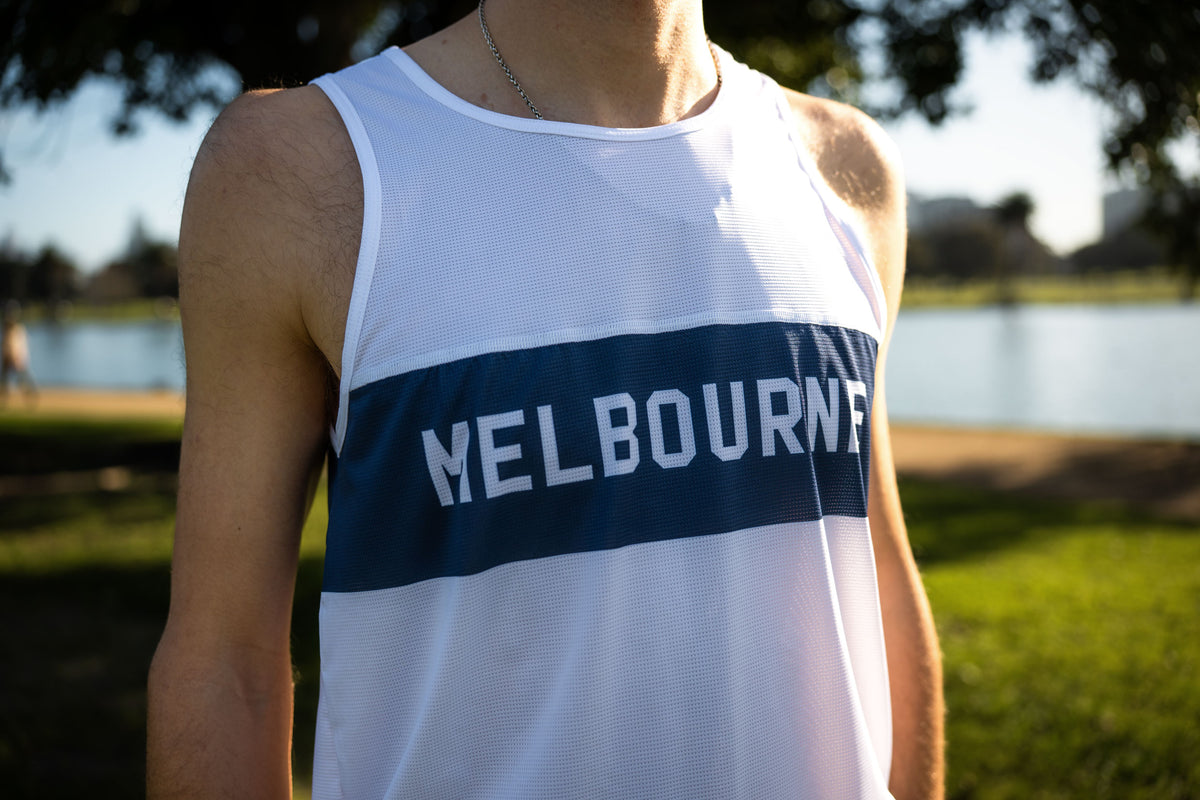 Men's MELBOURNE Race Singlet / Marathon Navy