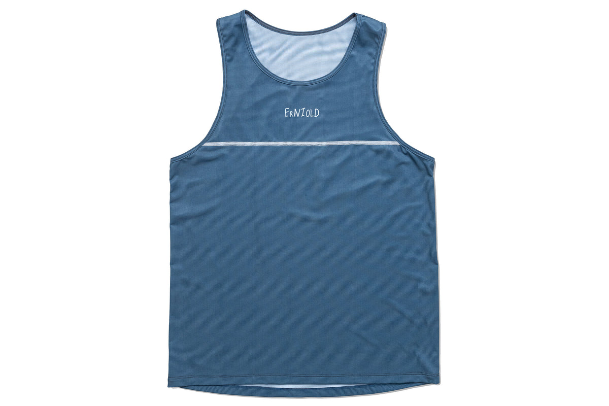 Men's MELBOURNE Race Singlet / Blue Steel