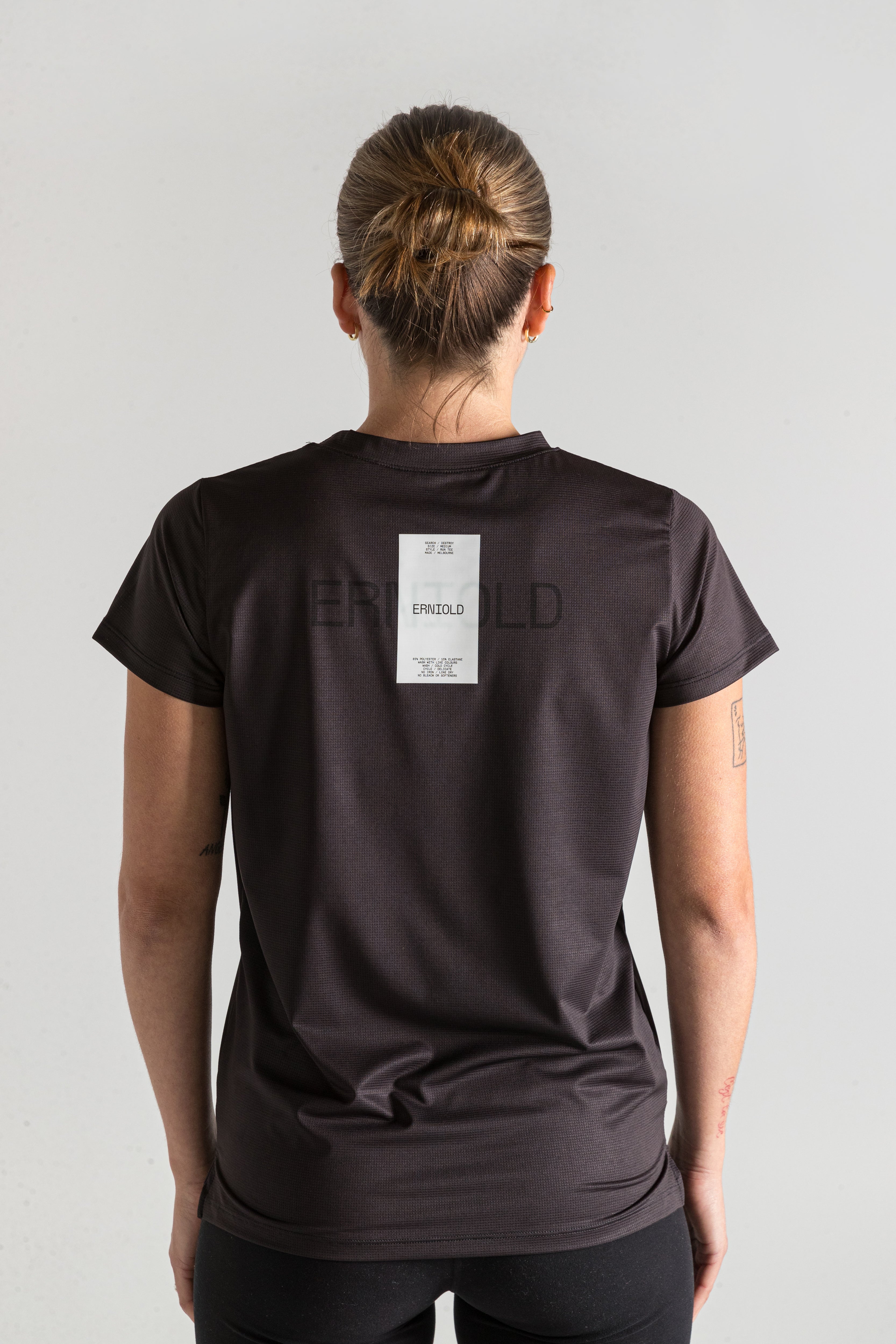 Run Tee / Washed Black